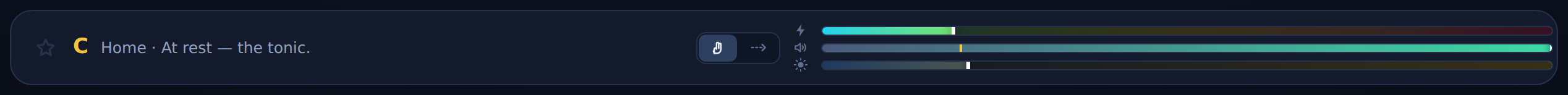 The tension strip naming a chord